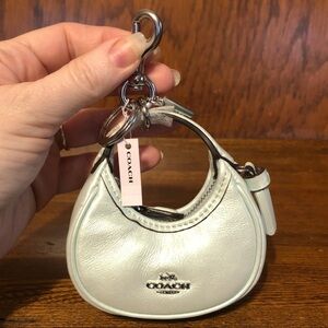 NWT-Coach-Mini Carmen-Bag Charm/Keychain-Pearlized Green-$75